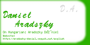 daniel aradszky business card